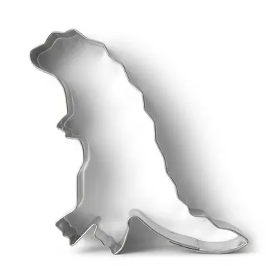 Vykrajovátko ve tvaru dinosaurusa o velikosti 9 cm na marcipán, potahovou hmotu a těsto na sušenky