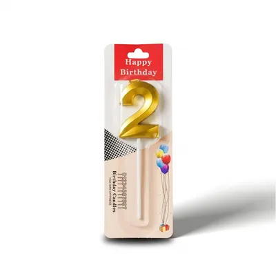 Dortová svíčka číslice 2 zlatá