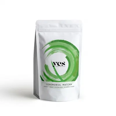 Přírodní zelené barvivo Yes Superfood Ceremoniální Matcha z lístků zeleného čaje na obarvení dortů a krémů, 50 g