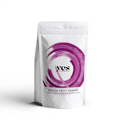 Přírodní růžové barvivo Yes Superfood z dračího ovoce v prášku o hmotnosti 80 g pro barvení dortů, krémů a těst