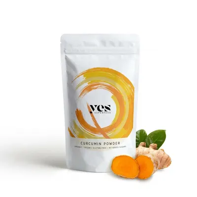 Přírodní žluté barvivo Yes Superfood Kurkumin v prášku, 50 g, k barvení sladkého pečiva a krémů