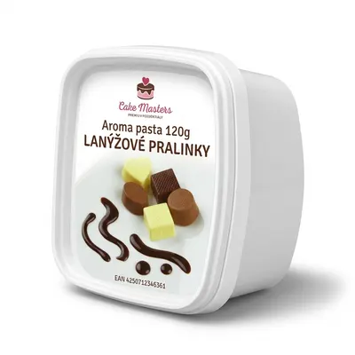 Aroma pasta Cake Masters s příchutí lanýžových pralinek v gramáži 120 g, slouží k ochucení krémů a dortů