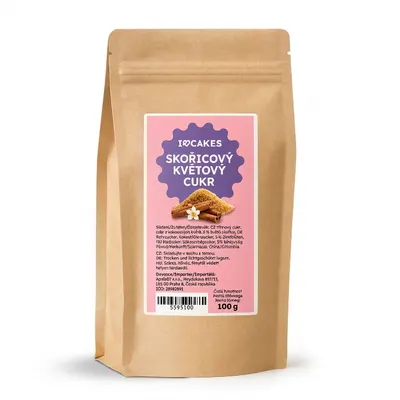 Skořicový květový cukr od značky I love Cakes v balení 100 g k posypání pečiva a zdobení dortů