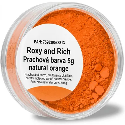 Prachová jedlá barva Roxy and Rich v odstínu natural orange o hmotnosti 5 g k dekorování dortů a cukrářských výrobků