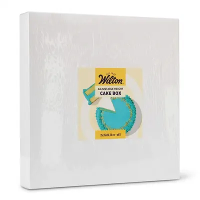 Velká bílá dortová krabice Wilton 35x35 cm pro patrové dorty a bezpečný transport