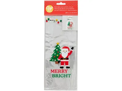 Dárkový sáček na cukrovinky vánoční motiv Merry Bright 20 ks