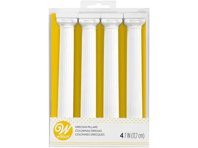 Řecké sloupy na dort 17,7 cm, bílé, 4 ks