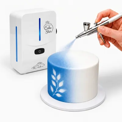 Airbrush sada, pro cukrářské potřeby, bílá 1 ks