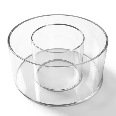 Akrylový plnitelný stojan na dort 20 cm (výška 10 cm)
