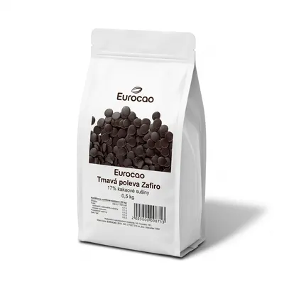 Tmavá poleva Zafiro 17% kakaové sušiny 0,5 kg