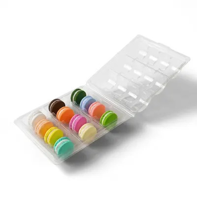 Transparentní box na makronky, na 12 kusů