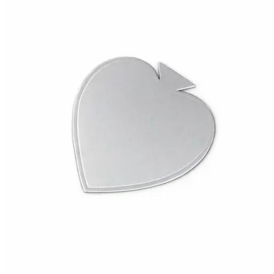 Tenká podložka pod minidezerty stříbrná list 8,5x9,5 cm