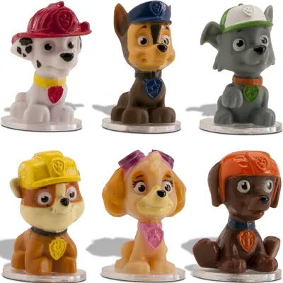 Figurka na dort Paw Patrol plastová 4 cm, 6 ks