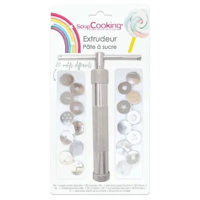 ScrapCooking extruder na fondán s 20 nástavci