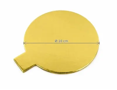 Podložka pod minidezerty tenká zlato-černá kulatá 10 cm