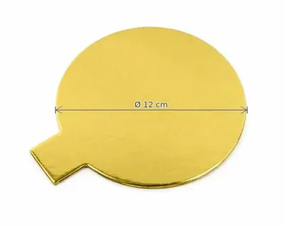 Podložka pod minidezerty tenká zlato-černá kulatá 12 cm