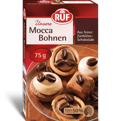 Čokoládová kávová zrna na zdobení 75 g