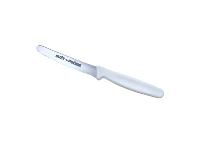 Snídaňový nůž na pečivo se zubatým ostřím, bílý, 10 cm