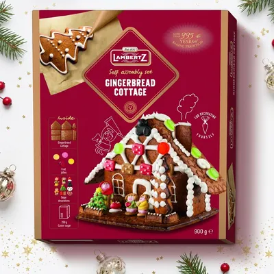 Perníková chaloupka k sestavení s polevou a figurkami 900 g