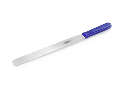 Cukrářská paleta rovná s modrou rukojetí 31 cm