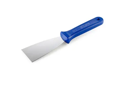 Nerezová cukrářská špachtle s modrou rukojetí 6 cm