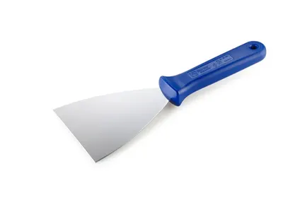 Nerezová cukrářská špachtle s modrou rukojetí 10 cm