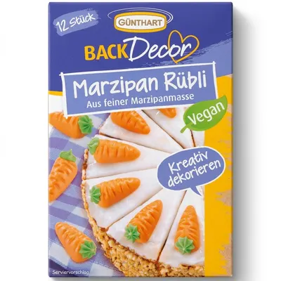 Veganské marcipánové mrkvičky Günthart 12 ks