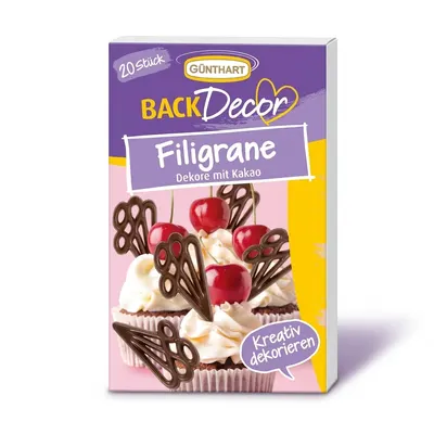 Čokoládové filigránky bílé a mléčné, 20 ks