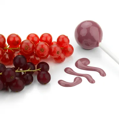 Červená glazura na cake pops s příchutí rybízu 260 g