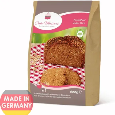 Směs na domácí špaldový chléb plnozrnný Cake Masters, 600 g