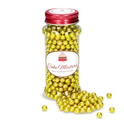 Zdobení na cukroví, dorty - střední kuličky ZLATÉ, Německo 100g