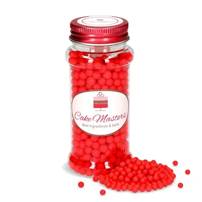 Zdobení na cukroví, dorty - ČERVENÉ PERLIČKY Cesmína, Německo 60g
