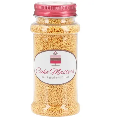 Cukrové posypy mini válečky zlaté, 80 g