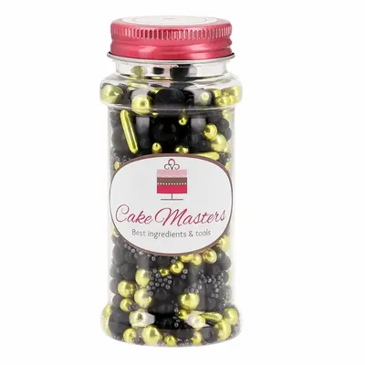 Cukrové posypy Glam Night, černozlaté, 80 g