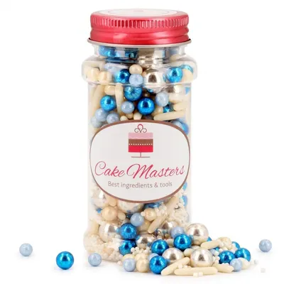 Zdobení na cukroví, dorty - mix MODRO BÍLÝ, Německo 80g
