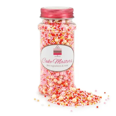Zdobení na cukroví, dorty - RŮŽOVÉ PERLIČKOVÁNÍ mix, Německo 80g