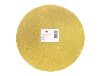 Dortová podložka kulatá zlatá, tloušťka 12 mm, 30 cm