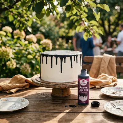 Poleva Cake Drip grafitově černá Cake Masters, 250 g