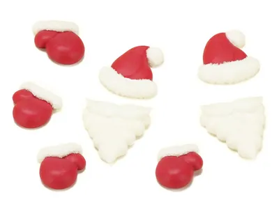 Cukrové dekorace Santa Claus, sada 8 ks