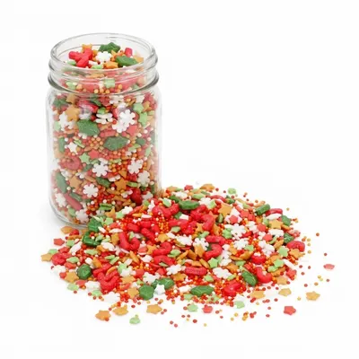Zdobení na cukroví, dorty - VÁNOČNÍ SUPER MIX 80g