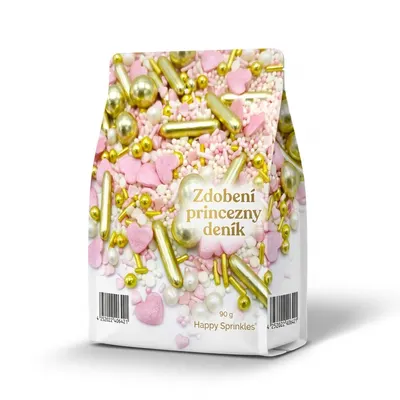 Zdobení princezny deník, cukrářské posypy 90 g