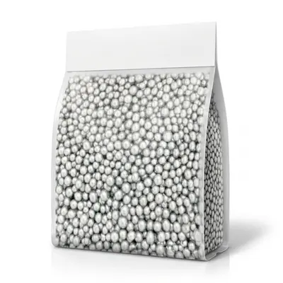 Cukrové perly stříbrné 5 mm, 1 kg
