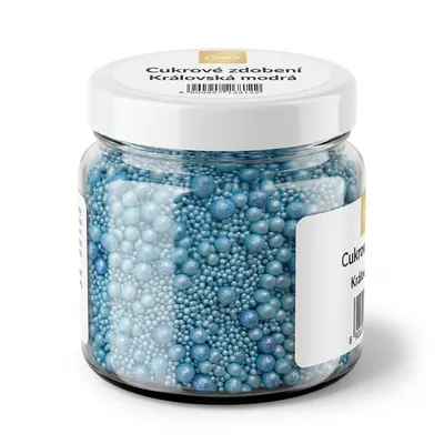 Cukrové zdobení Královská modrá, cukrové posypy, 80 g
