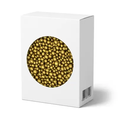 Cukrovo-rýžové perly antik zlaté 5 mm 1 kg