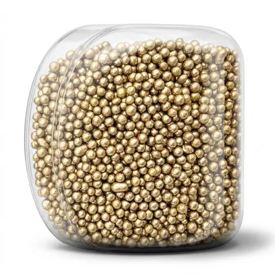 Cukrové perličky metalické zlaté I. 3–4 mm, 80 g