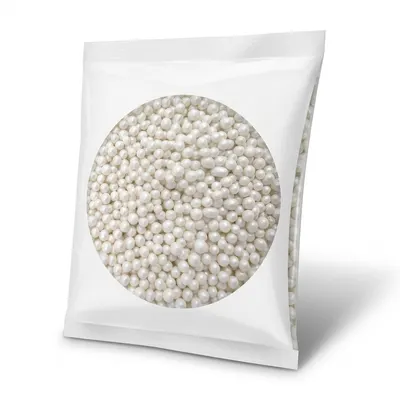 Cukrovo-rýžové perly bílé perleťové 5 mm 80 g