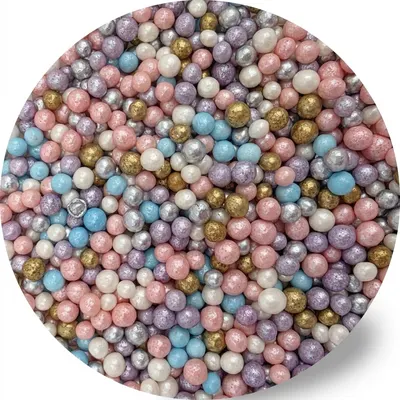 Cukrovo-rýžové perly pastelové mix 5 mm 80 g