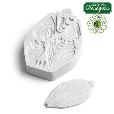 Silikonová formička a žilkovač pivoňka a tulipány, 6 x 9 cm