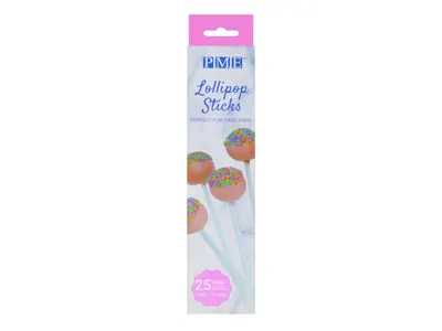 Papírové tyčinky na lízátka a cake pops 20 cm, 25 ks