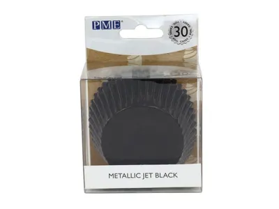 Cukrářské papírové košíčky černé 50 x 30 mm, 30 ks